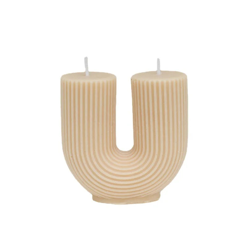 U-Shaped Rainbow Bridge & Strawberry Home Decorative Geometric Scented Candles