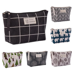 Print Cosmetic Bag Purse Portable Make Up Bag Wash Bag Pouch Kit