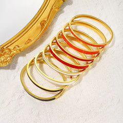 Luxury Colours Enamel Stainless Steel Bangles Jewellery