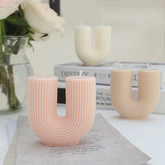 U-Shaped Rainbow Bridge & Strawberry Home Decorative Geometric Scented Candles