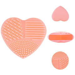 Colorful Heart Shape Make Up Brushes Cleaning Tools