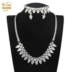 Luxury Chokers - 18K Gold Plated Necklace Earrings Bracelet Set