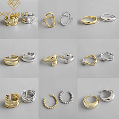 Silver and Gold Color Rings Irregular Geometric styles