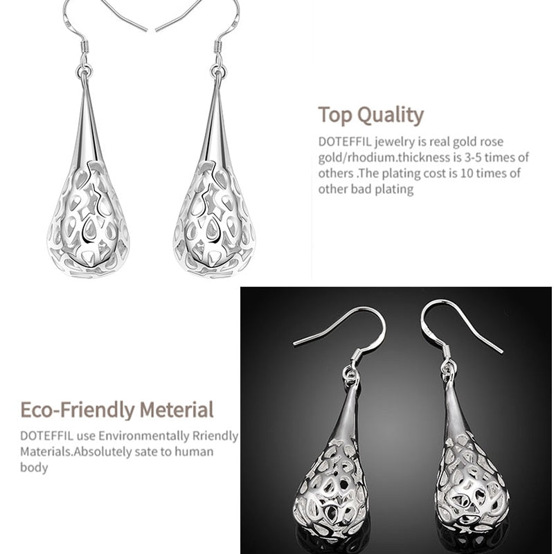 Water droplets/Raindrop Earring 925 Sterling Silver