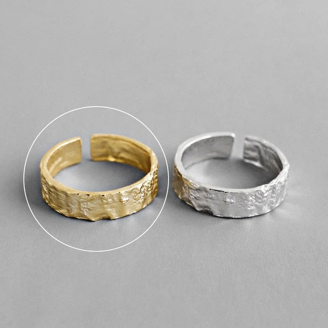 Silver and Gold Color Rings Irregular Geometric styles