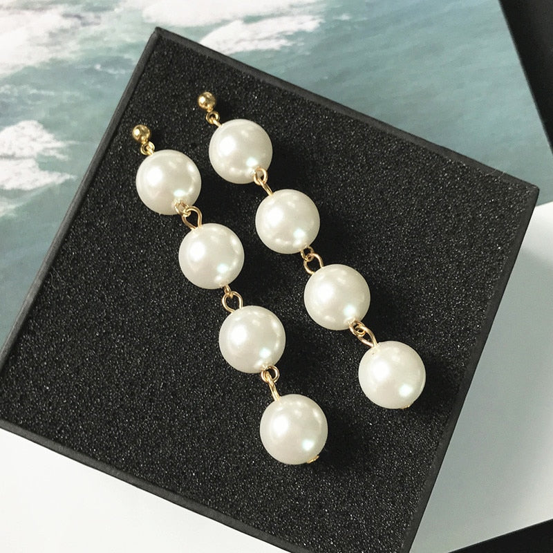 Luxury Cubic Zirconia and pearl Earrings