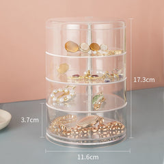 Rotating Jewellery & Makeup Organizer / Storage Rack with Cover