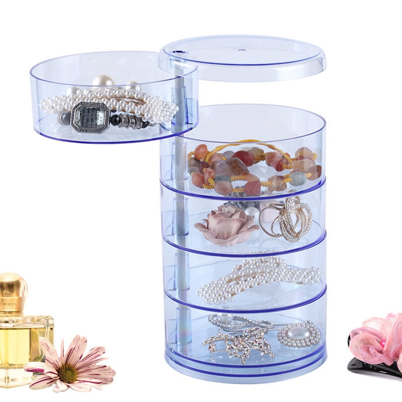 Rotating Jewellery & Makeup Organizer / Storage Rack with Cover