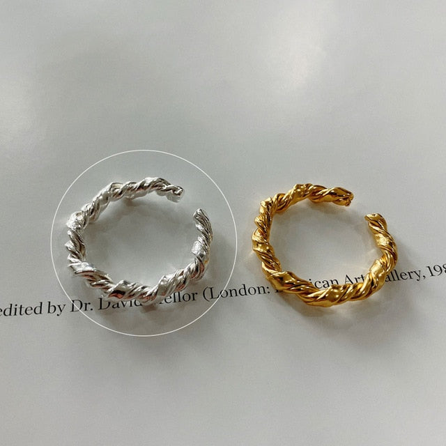 Silver and Gold Color Rings Irregular Geometric styles