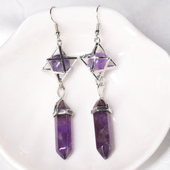 Natural Crystals stones Restoration Earrings