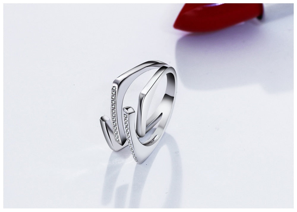 Clear White CZ Stone Luxury Fashion Ring