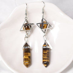 Natural Crystals stones Restoration Earrings