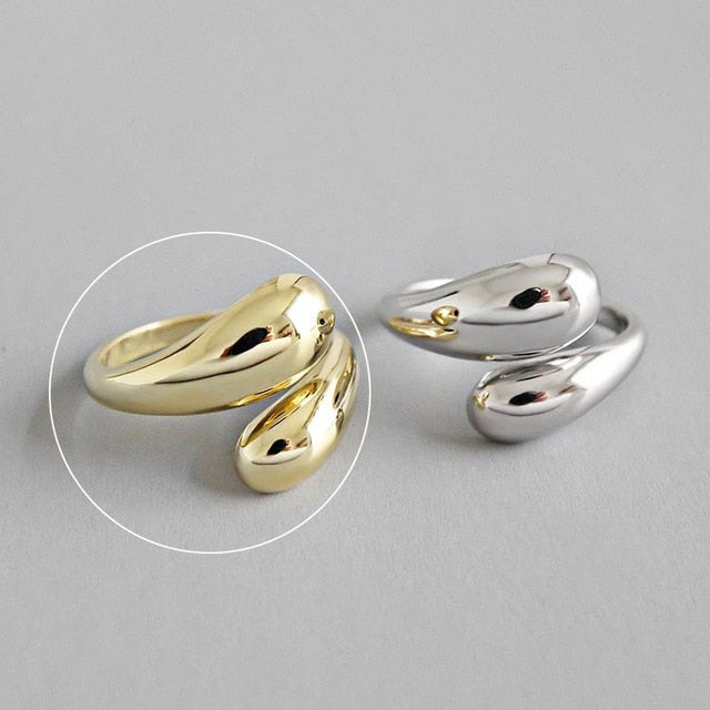 Silver and Gold Color Rings Irregular Geometric styles