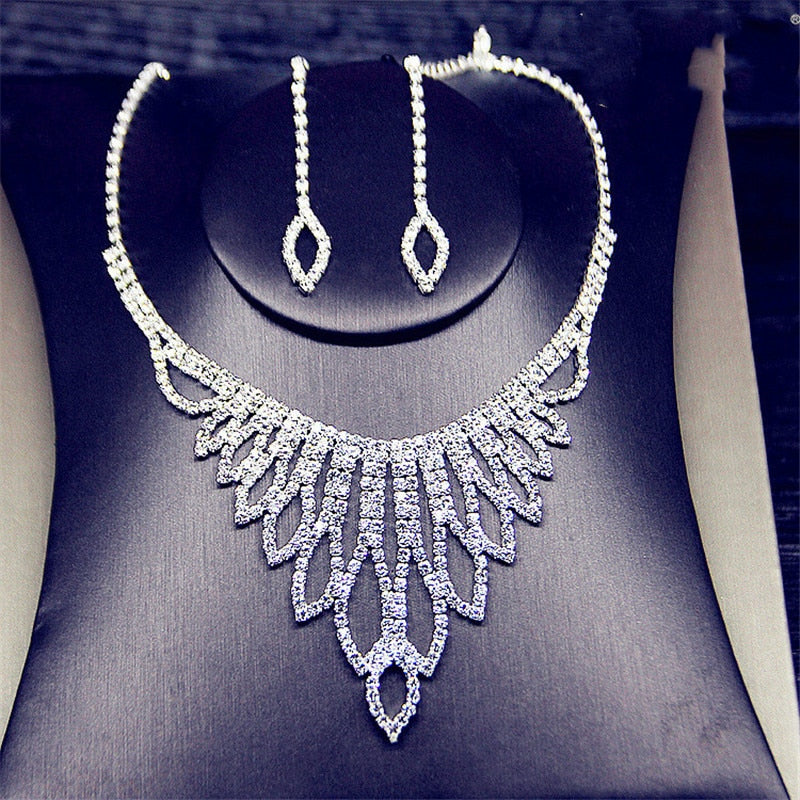 Long Tassel Rhinestone Jewellery Sets