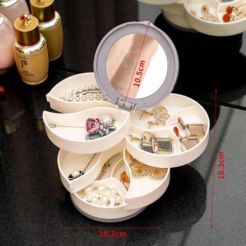 Rotating Jewellery & Makeup Organizer / Storage Rack with Cover