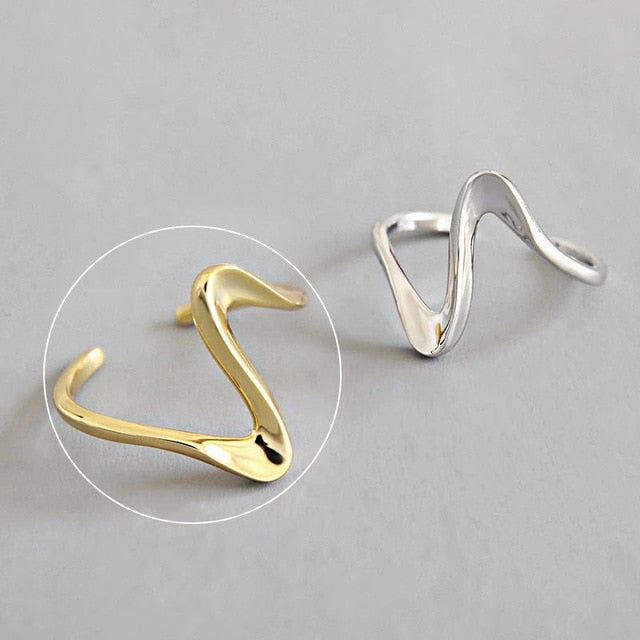 Silver and Gold Color Rings Irregular Geometric styles