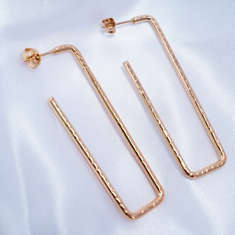 Big Gold Hoops shapes Stainless Steel Earrings 30mm/40mm/50mm