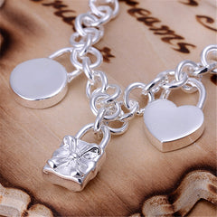 Love Charm Bracelet 925 Sterling Silver