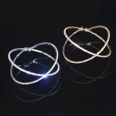 Opening Adjustable Women Crystal Bangles