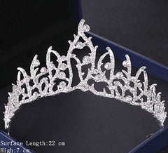 Silver Color Crystal Tiaras and Crowns Wedding Hair Accessories