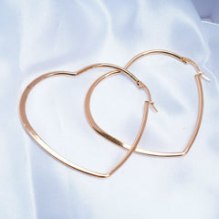 Big Gold Hoops shapes Stainless Steel Earrings 30mm/40mm/50mm