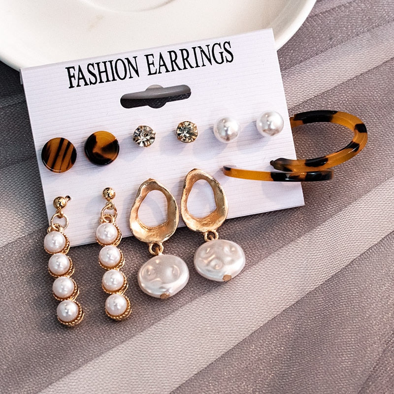 Pearl Hoop Earrings For Women Unique Statement Big earings 2020 Fashion Brincos Party Jewelry