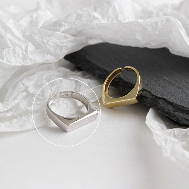 Silver and Gold Color Rings Irregular Geometric styles