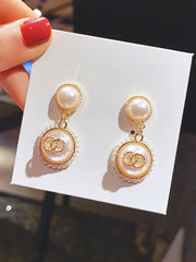 Luxury Cubic Zirconia and pearl Earrings