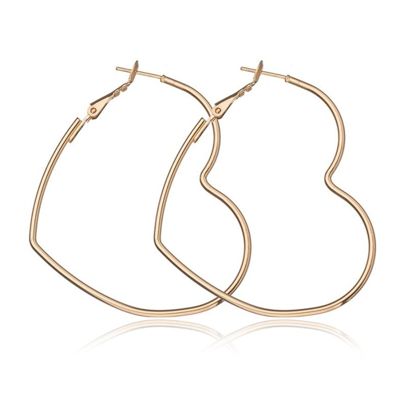 Exaggerate Big Smooth Circle Hoop Earrings - 40mm 60mm 70mm 80mm