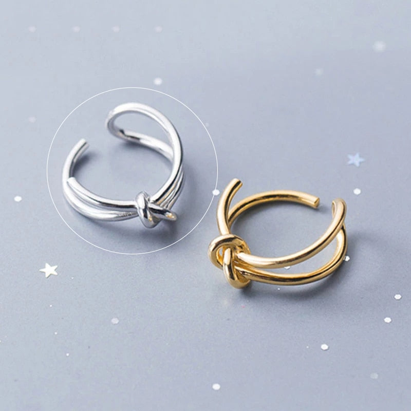 Silver and Gold Color Rings Irregular Geometric styles