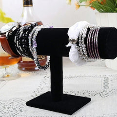 T-Bar Velvet Bracelet Bangle Watch Jewelry Organizer Rack