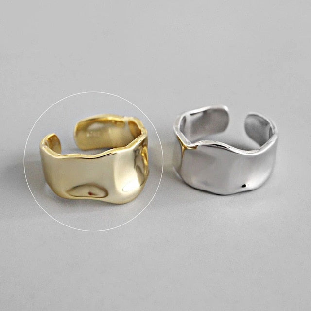 Silver and Gold Color Rings Irregular Geometric styles