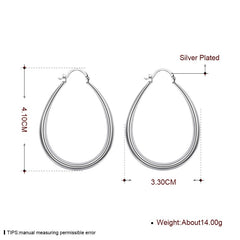 925 Sterling Silver Smooth Solid Hoop Earring