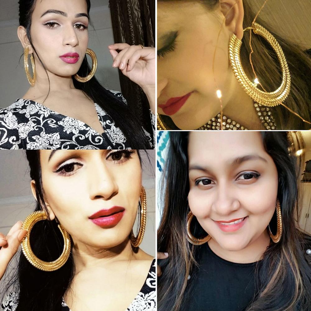 Big Statement Chain Hoop Earrings