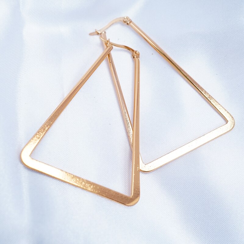 Big Gold Hoops shapes Stainless Steel Earrings 30mm/40mm/50mm