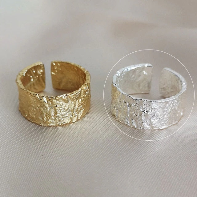 Silver and Gold Color Rings Irregular Geometric styles