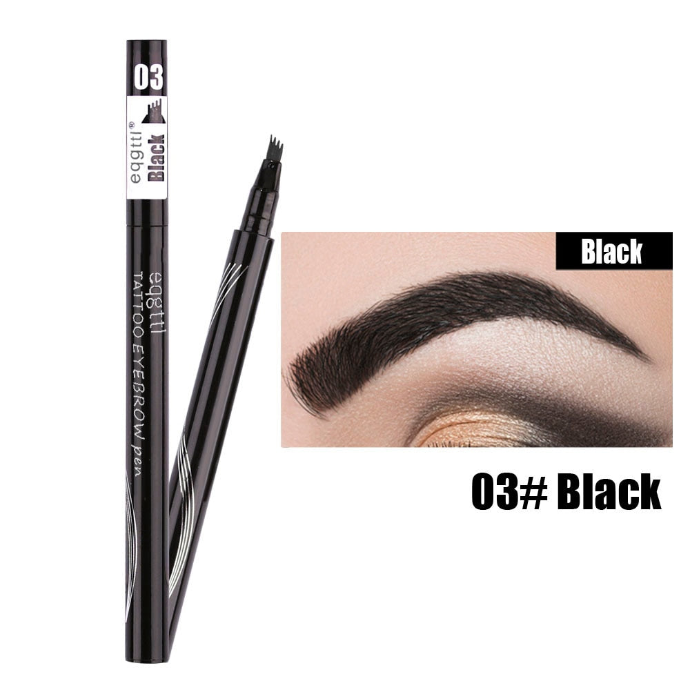 Long Lasting Liquid 4-Claw Eyebrow Waterproof Tattoo Dye Tint Pen