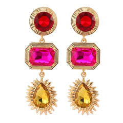 Statement Rhinestone Crystal Drop Earrings