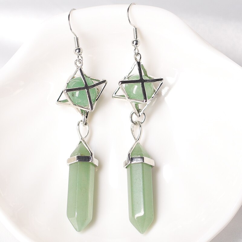 Natural Crystals stones Restoration Earrings