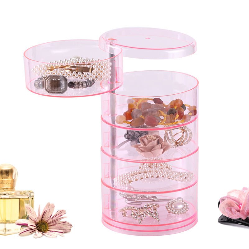 Rotating Jewellery & Makeup Organizer / Storage Rack with Cover