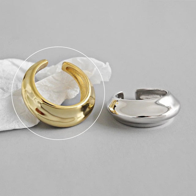 Silver and Gold Color Rings Irregular Geometric styles