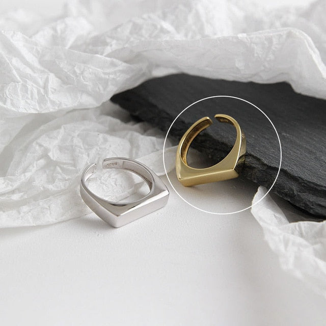 Silver and Gold Color Rings Irregular Geometric styles