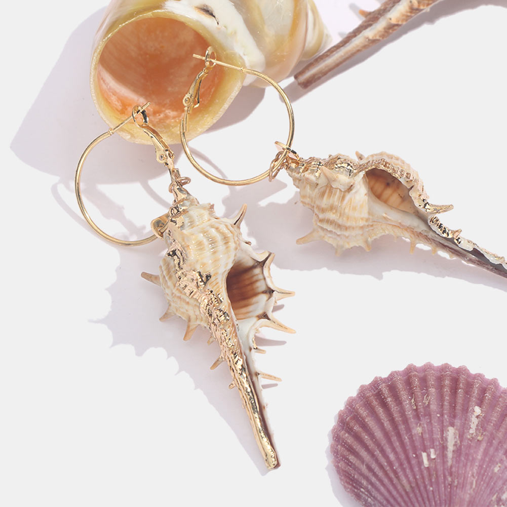 Natural Sea Shells Dangle Drop Earrings