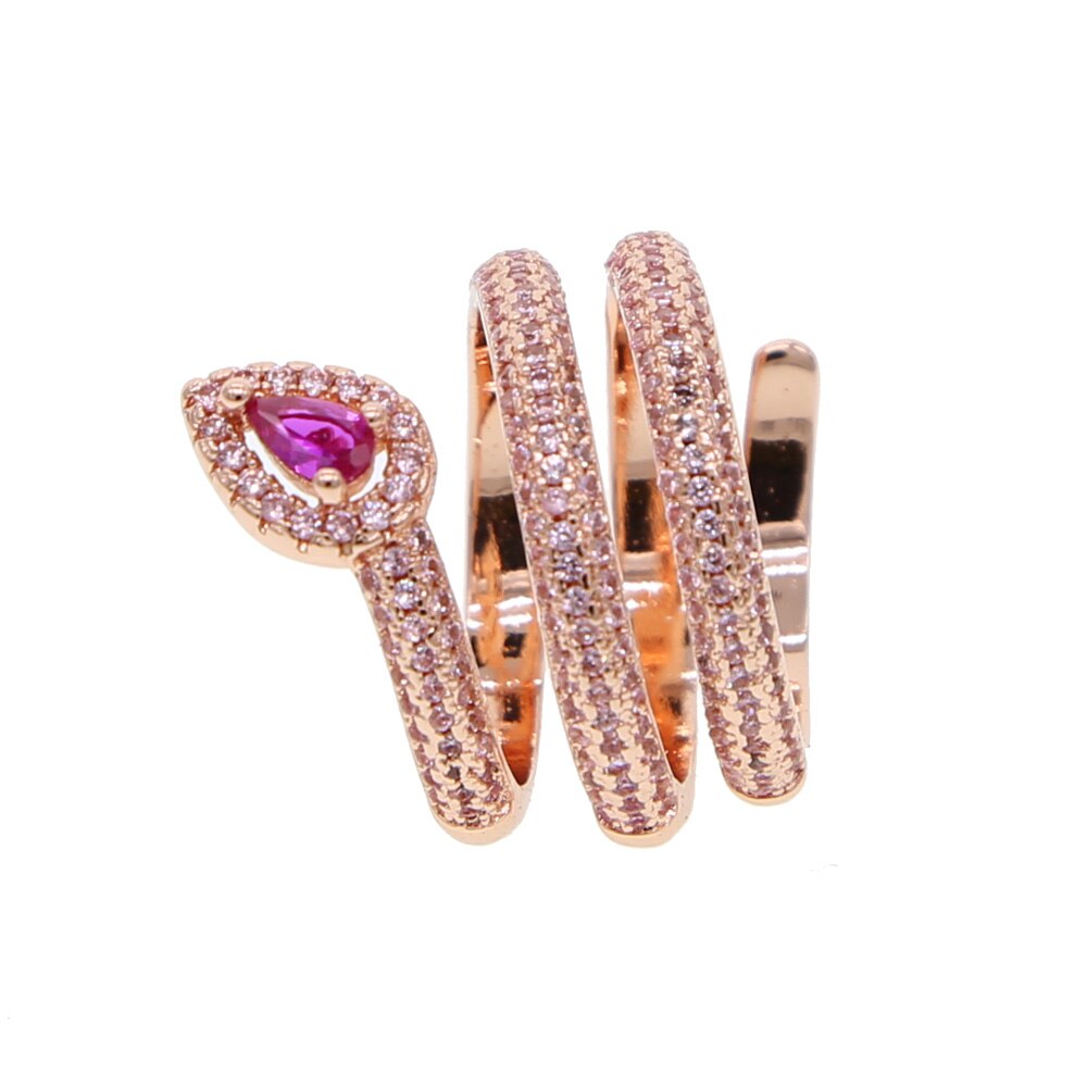 Stunning multi wrap sparkling ring - white, pink, silver & rose gold rings