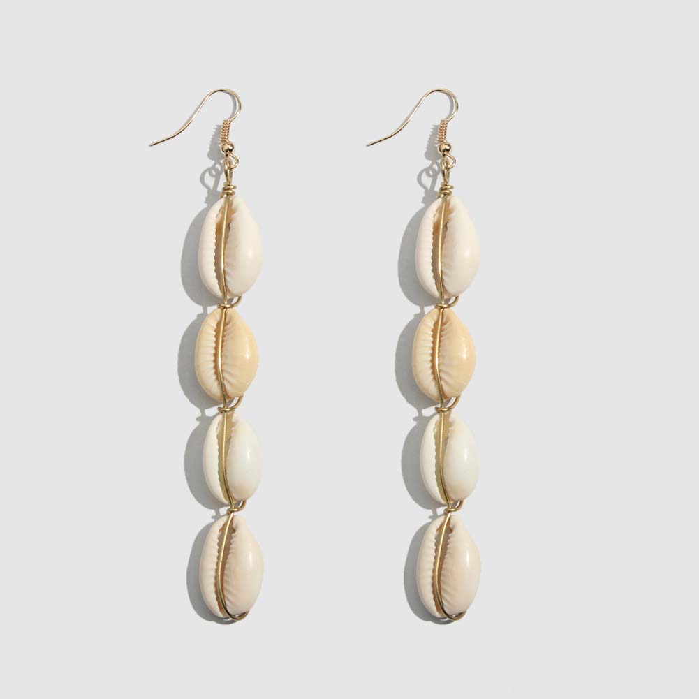 Natural Sea Shells Dangle Drop Earrings