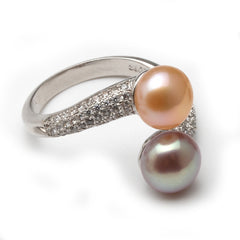 Double Fresh Water Pearl Ring