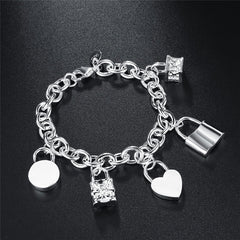 Love Charm Bracelet 925 Sterling Silver