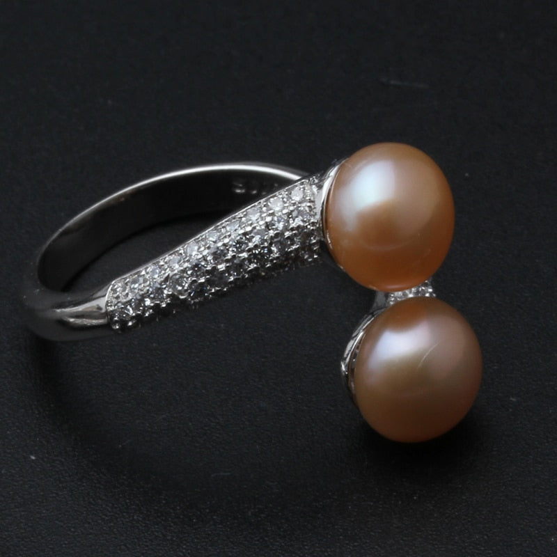 Double Fresh Water Pearl Ring