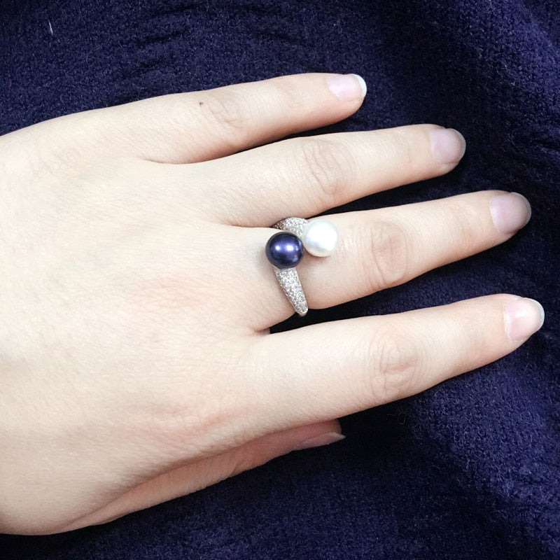 Double Fresh Water Pearl Ring