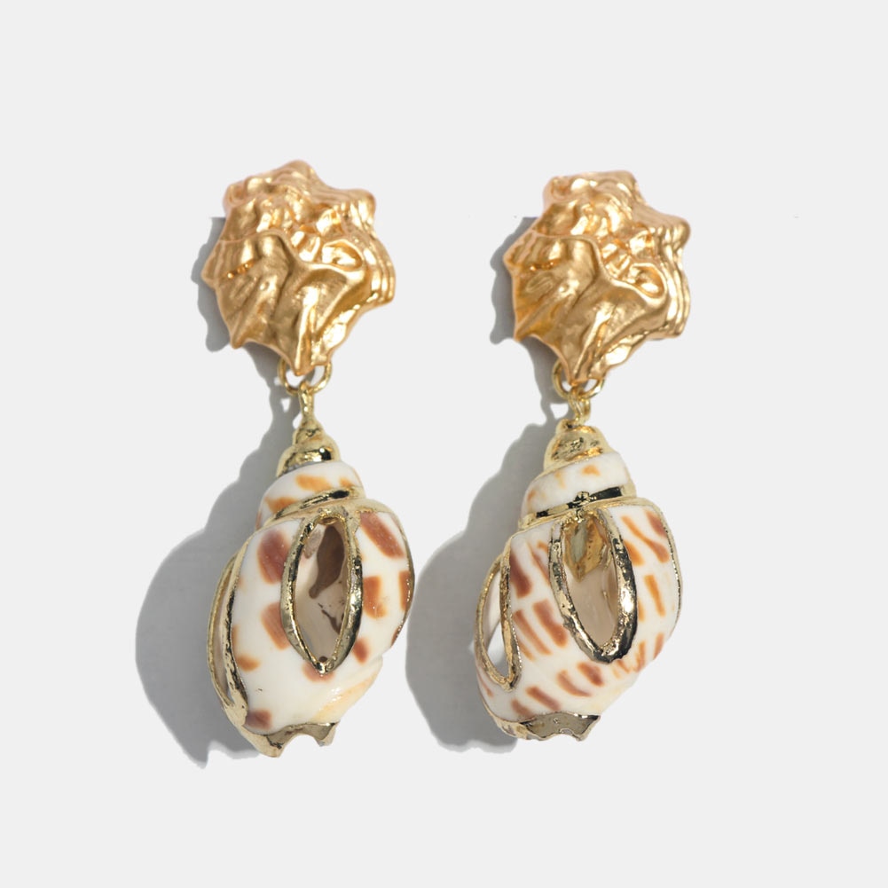 Natural Sea Shells Dangle Drop Earrings